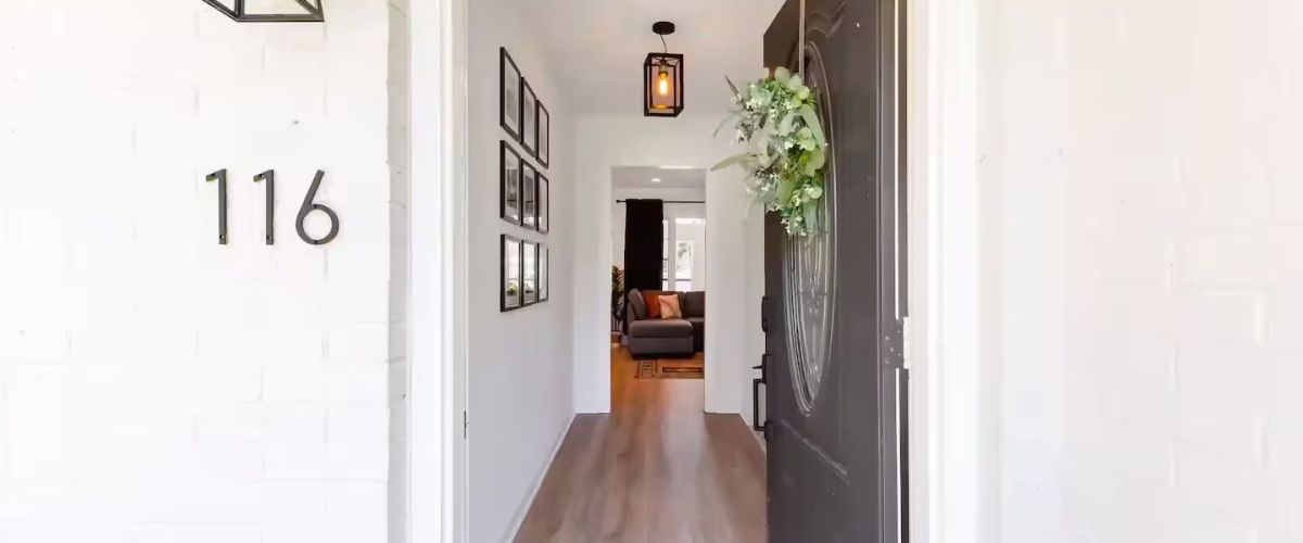 Lakeshore Retreat front door